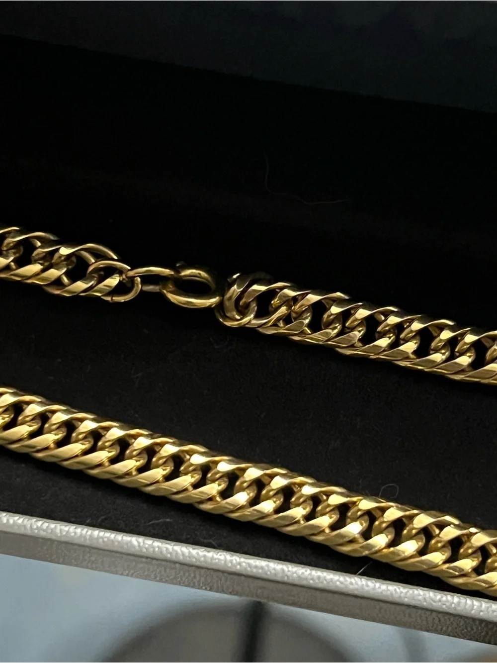Gold Plated Curb Chain Necklace 15”